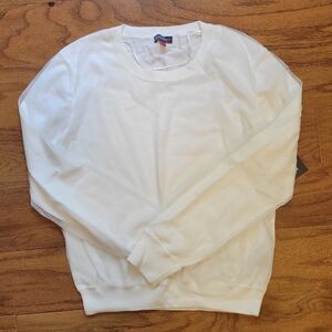 Vince Camuto Crewneck Overlay Top L NWT